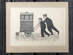 Johan van Hell - Litho "Orgelmannen" kaufen? Bieten Sie von 170!