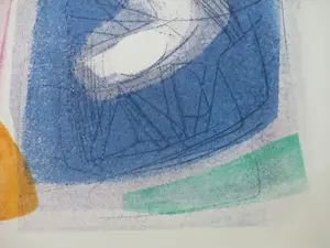 Henny Visch - Abstracte compositie - Kleurenlitho kopen? Bied vanaf 50!