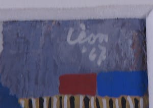 Leon Savelsberg - Gouache op papier, Abstract, stippels kopen? Bied vanaf 1!