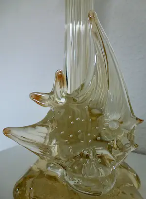 Niet of onleesbaar gesigneerd - Murano Glas - Pair of transparent Vases with Fish (Soliflore) - Glas kopen? Bied vanaf 1!