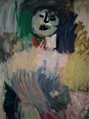 Henk Mulders - Monumentaal Expressionistisch schilderij "de Danseres" gesigneerd kopen? Bied vanaf 10!