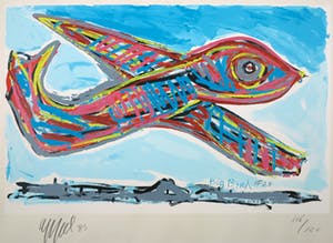 Karel Appel - Zeefdruk, Big Bird kopen? Bied vanaf 750!