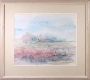 Niet of onleesbaar gesigneerd - Aquarel op papier, Zonder titel - Ingelijst kopen? Bied vanaf 1!