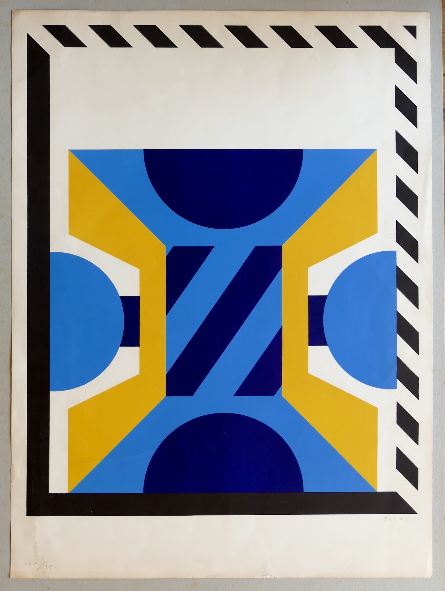 Kumi Sugai - Zeefdruk, Signal A / Prent 190 verkocht voor € 75!