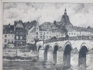 Han Jelinger - Sint Servaasbrug Maastricht - Ets kopen? Bied vanaf 60!