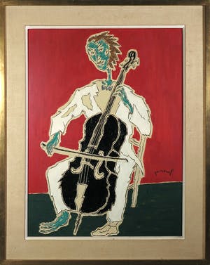 Percenel - Olieverf op doek, Violoncelle - Ingelijst kopen? Bied vanaf 300!