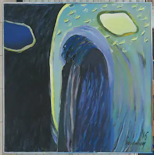 Niet of onleesbaar gesigneerd - Acryl op doek, Abstracte compositie - Ingelijst kopen? Bied vanaf 1!