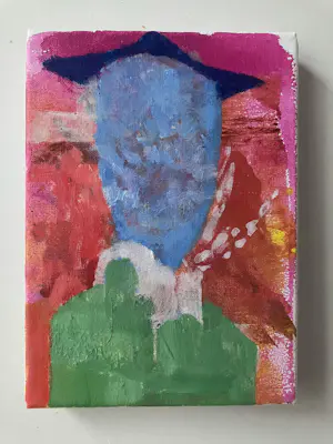 Paul Louis van den Bergh - "De Leraar" - Acryl op doek - Gesigneerd kopen? Bied vanaf 100!