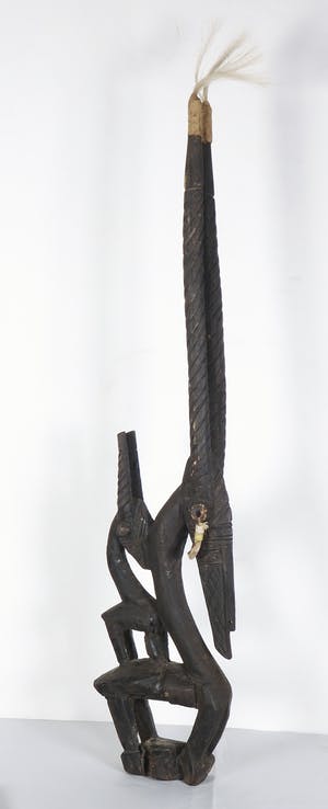 Bamana - Ciawara antilope opzetmasker met pluimen en kauri's (zeldzaam) kopen? Bied vanaf 1!