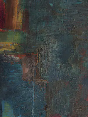 Silvin Bronkart - Seltenes abstraktes Ölgemälde auf Leinwand aus dem Jahr 1961 „Connivence“ kopen? Bied vanaf 1900!