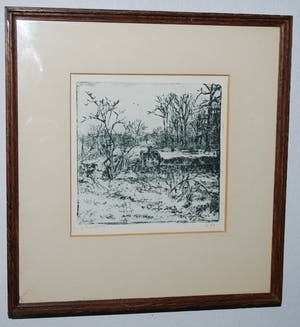 Herman van Tongeren - ets - landschap kopen? Bied vanaf 15!