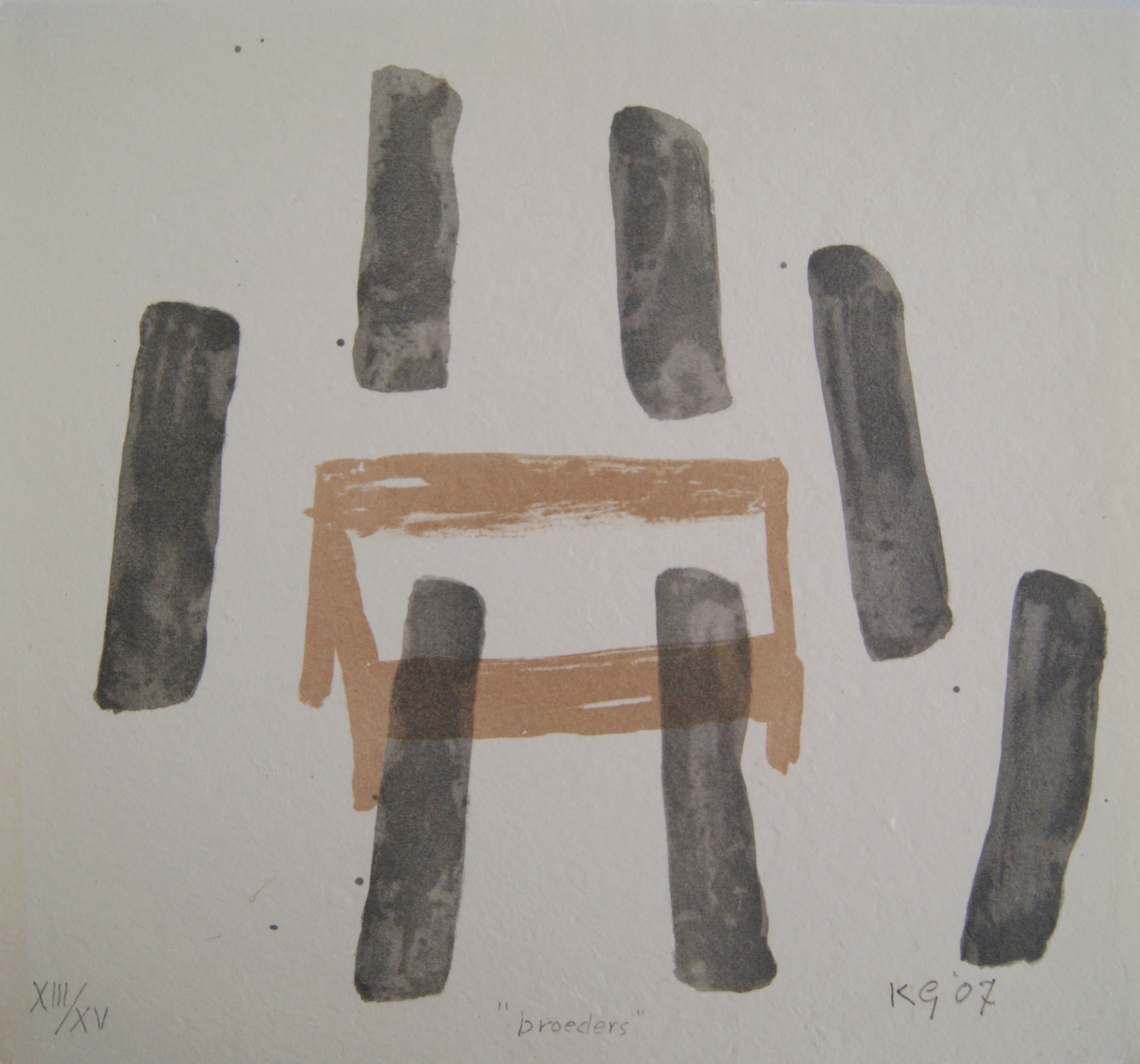 Klaas Gubbels - litho op handgeschept papier - 2007 kopen? Bied vanaf 145!