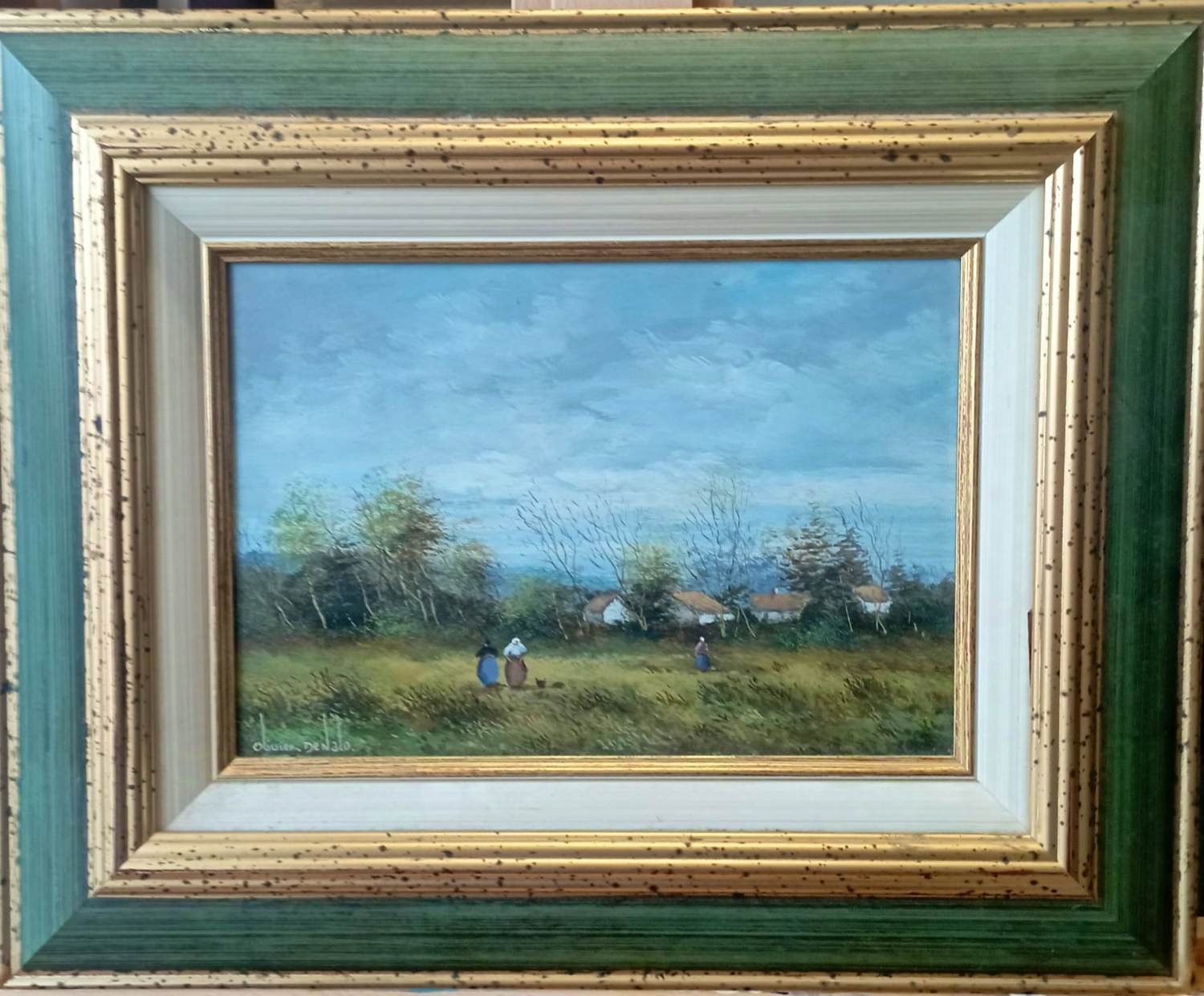 Buy Olivier Denato - Geanimeerd landschap met boerenvrouwen? Bid from 180!