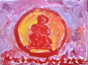 Anton Heyboer - Het symbool van de onschuld Kleurijke schildering kopen? Bied vanaf 450!