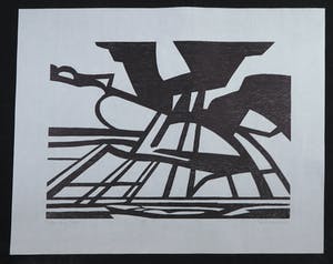 Paul Overhaus - Houtsnede, Lot van vier voorstellingen kopen? Bied vanaf 1!