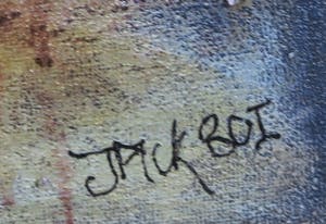 Jack Harden - Gemengde techniek op board, Vlucht naar bevrijding - Ingelijst (Zeer Groot) kopen? Bied vanaf 50!