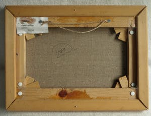 Niet of onleesbaar gesigneerd - Ingelijst, olieverf op doek , “Landschap” kopen? Bied vanaf 1!