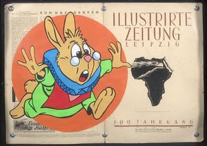 Jan Bollaert - Acryl op papier, Rabbit - Ingelijst kopen? Bied vanaf 50!