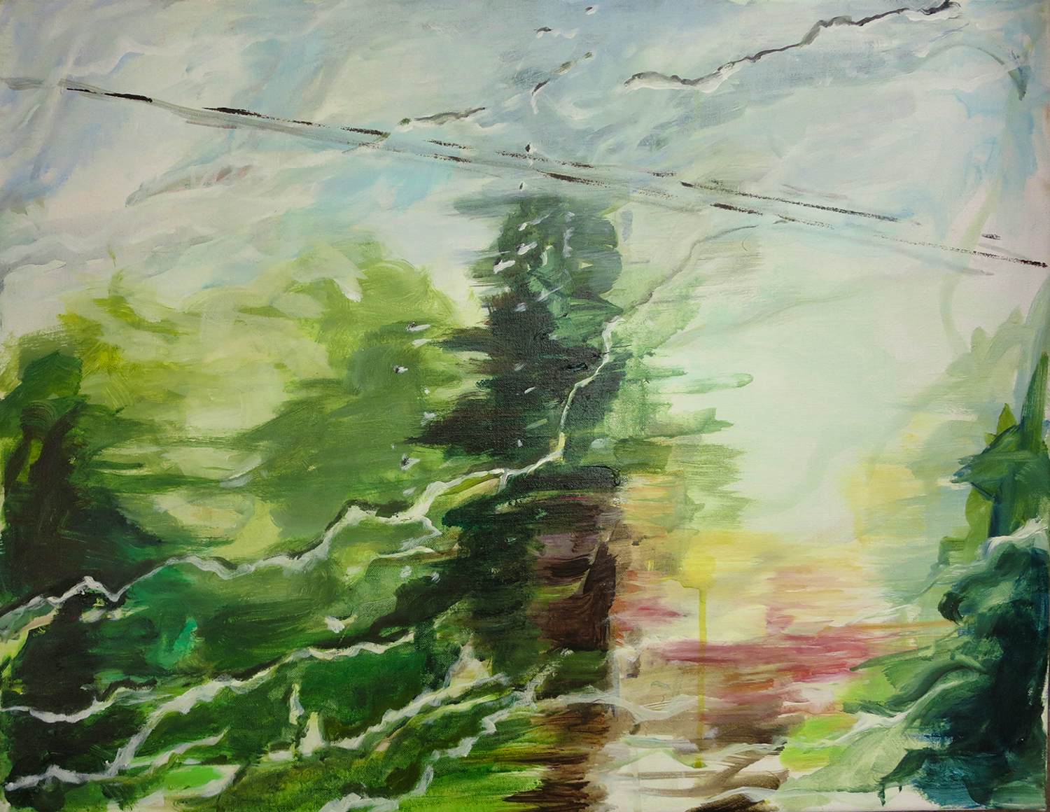 Buy Joost van der Krogt - acryl schilderij - Treinlandschap IV - JvdK24? Bid from 425!