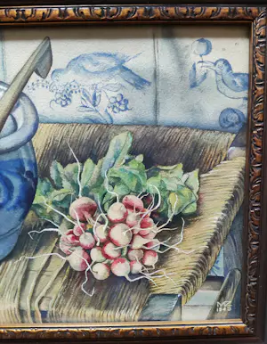 Marguerite Hynckes - Zahn - Stilleven met Keulse pot en radijs kopen? Bied vanaf 75!