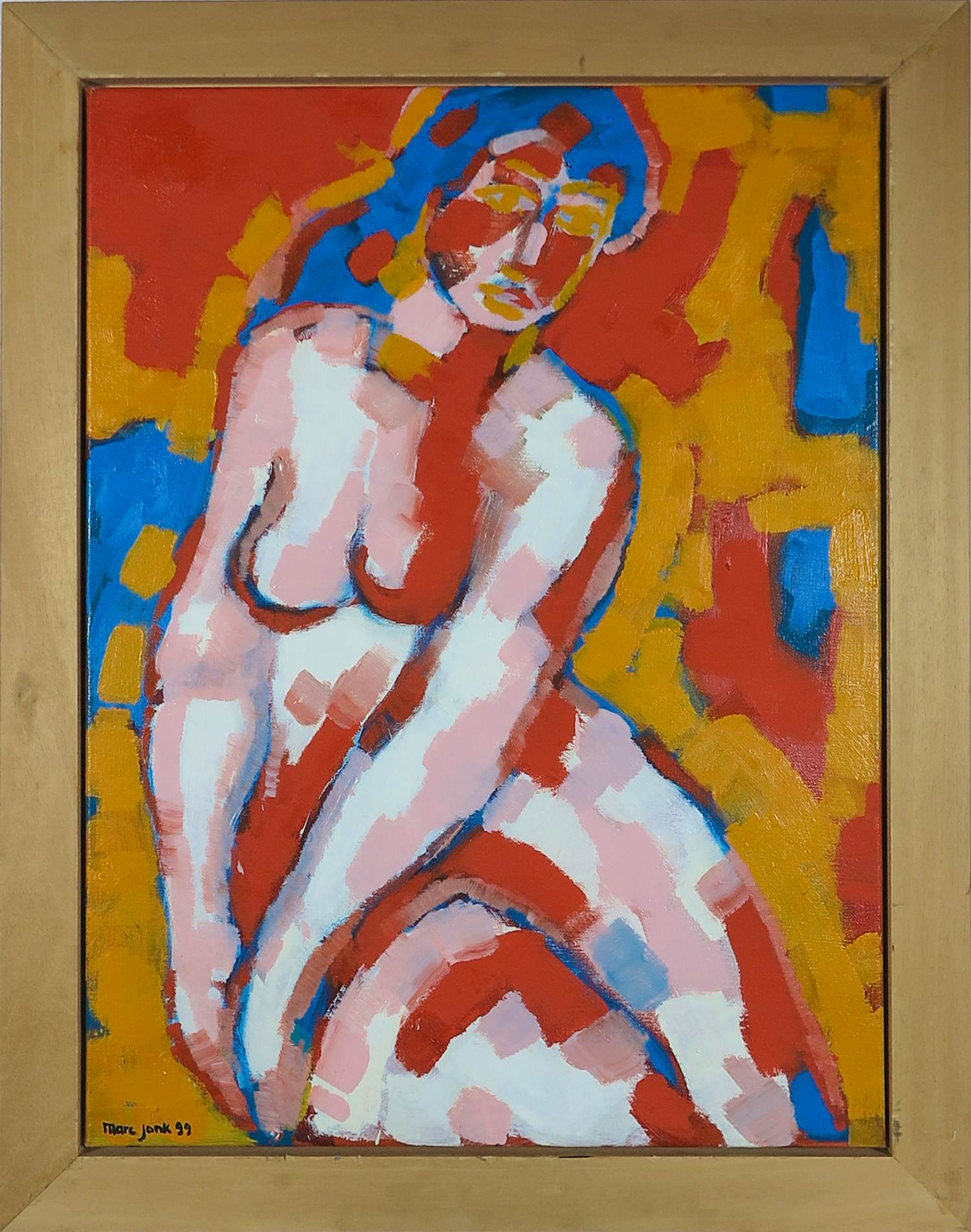 Marc Jonk - Arcyl op doek, Naakt (nr. 9) - Ingelijst kopen? Bied vanaf 250!