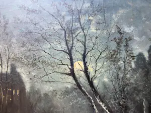 Edward Moerenhout - landschap bij maanlicht kopen? Bied vanaf 75!