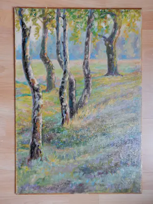 Buy Adolf Gebhard - Birkenheide im Hochsommer, Ölgemälde signiert? Bid from 249!