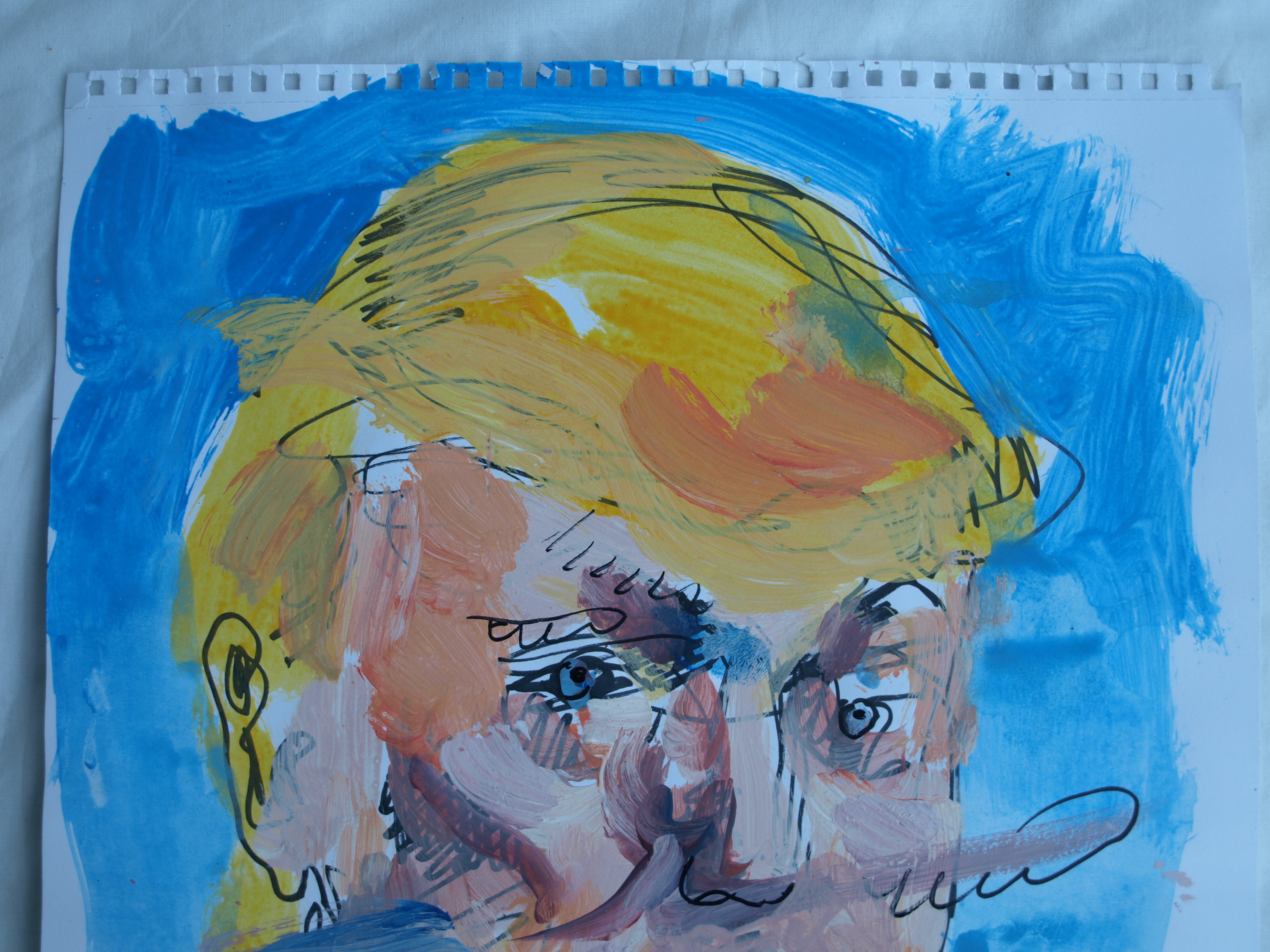 Peter Klashorst - Acrylverf op papier , Donald Trump 2 – 2016 kopen? Bied vanaf 35!