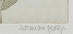 Herman Gordijn - Ets, Z.T. Zittende vrouw - Ingelijst kopen? Bied vanaf 100!