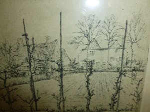 Walter Vaes - Ets op handgeschept papier,gesigneerd in potlood. kopen? Bied vanaf 32!