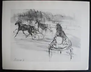 Piet Klaasse - map met 6 litho's paardendraverij kopen? Bied vanaf 50!