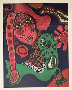 Corneille - Zeldzame oude lithografie, Les yeux noirs, 1973 kopen? Bied vanaf 800!