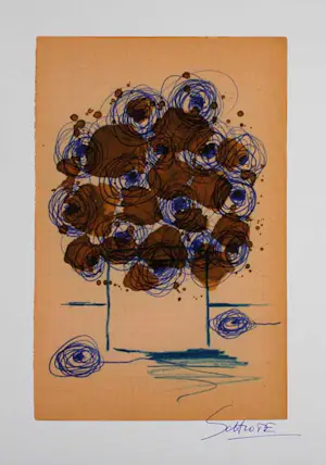 Wilhelm Schlote - Kleurenzeefdruk HERSTBOEKET Handgesign, kopen? Bied vanaf 39!