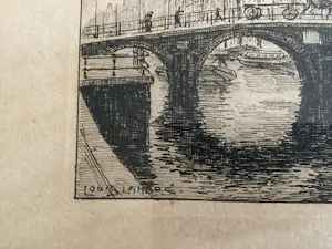 Louis Landre - 3 etsen van Amsterdam kopen? Bied vanaf 75!