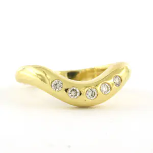 18k geelgouden ring met briljant geslepen diamanten tot. 0.20ct – G/H - VS/SI kopen? Bied vanaf 500!