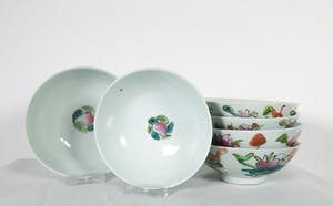 Curiosa - Lot van zes Chinees porseleinen kommetjes van rond 1900 kopen? Bied vanaf 1!