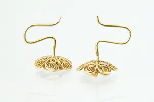Leuke set 14 karaats geel-gouden Filigrain "bloem" oorsieraden - gekeurd kopen? Bied vanaf 60!