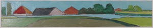 Paul Overhaus - Olieverf op board, Panorama landschap platteland kopen? Bied vanaf 60!