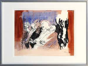 Luis Filcer - Zeefdruk, Zonder titel - Ingelijst verkocht voor € 35!