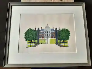 Sees Vlag - s-Gravenhage - Huis ten Bosch - Zeefdruk, Ingelijst verkauft für € 50!