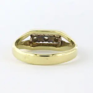 14k bicolor gouden ring bezet met briljant geslepen diamant tot. 0,15ct - rm 17 kopen? Bied vanaf 250!