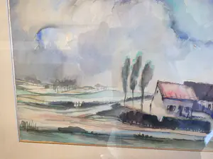 Jacques Mels - landschap met huisjes in Zuid-Limburg kopen? Bied vanaf 60!