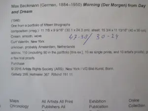 Max Beckmann - Der Morgen. kopen? Bied vanaf 600!