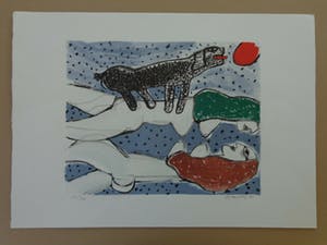 Corneille - KOPPEL NAAKTE VROUWEN / KLEURLITHO / 50x70cm / SIG 1975 kopen? Bied vanaf 95!