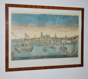 Jacques Chéreau - ets van Rotterdam ,1770 en verso een ets van Rome kopen? Bied vanaf 50!