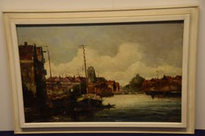 Niet of onleesbaar gesigneerd - Havengezicht, 1916 - olieverf op doek kopen? Bied vanaf 10!