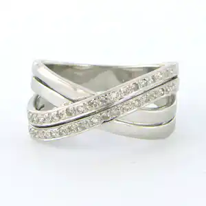 18k gouden ring met single geslepen diamanten tot. circa 0.19ct - F/G - VS/SI kopen? Bied vanaf 850!