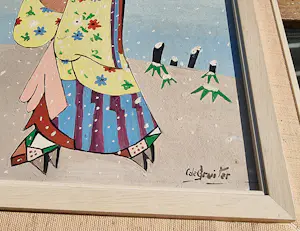 Niet of onleesbaar gesigneerd - Geishameisje in sneeuw kopen? Bied vanaf 10!
