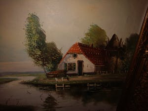 Jan van Vlaardingen - Boslandschap met een ven - olieverfschilderij kopen? Bied vanaf 20!