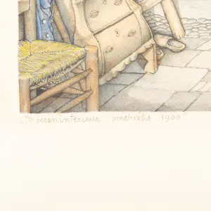 Jan Strube - Boeren interieur omstreeks 1900 Noord-Brabant, Nederland kopen? Bied vanaf 75!